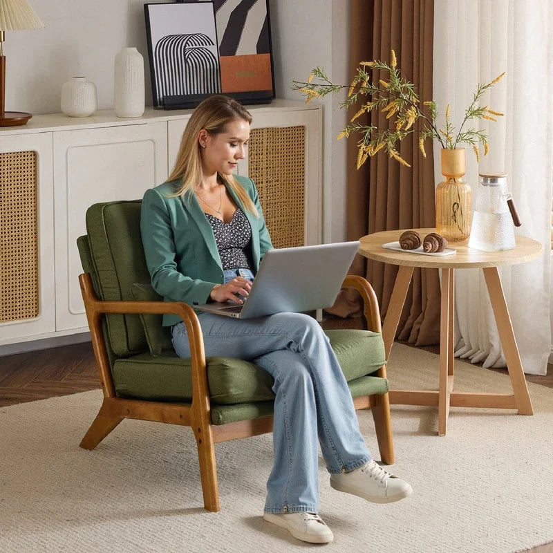 Fauteuil d'appoint rembourré Mid-Century Modern