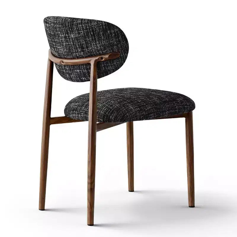Lot de 4 chaises de salle à manger modernes rembourrées avec dossier incurvé, chaises d'appoint sans accoudoirs à cadre en fer pour salle à manger, cuisine-Panipeachy