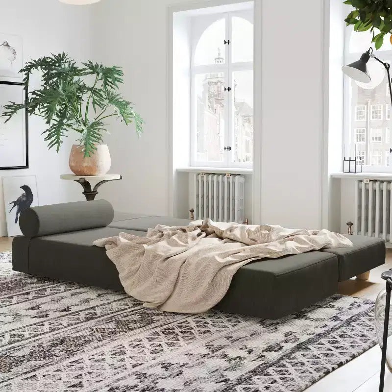 Lit de repos / Lit pliant grand format (Queen-Size) - Microvelours