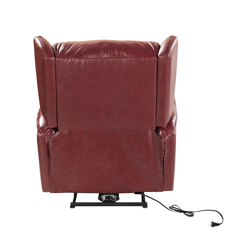 Fauteuil inclinable électrique Eduardo en cuir véritable avec port USB (ensemble de 2)