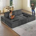 Canapé sectionnel convertible Cloud, canapé sectionnel confortable en velours côtelé, canapé confortable avec assise profonde et coussins hauts, facile à assembler