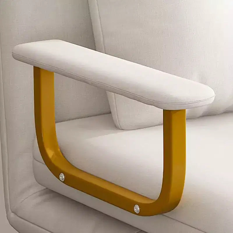 Canapé-lit pliant 3-en-1 convertible en fauteuil - Dossier réglable sur 5 positions avec oreiller, lit d'appoint peu encombrant pour salon, chambre et bureau (Blanc)