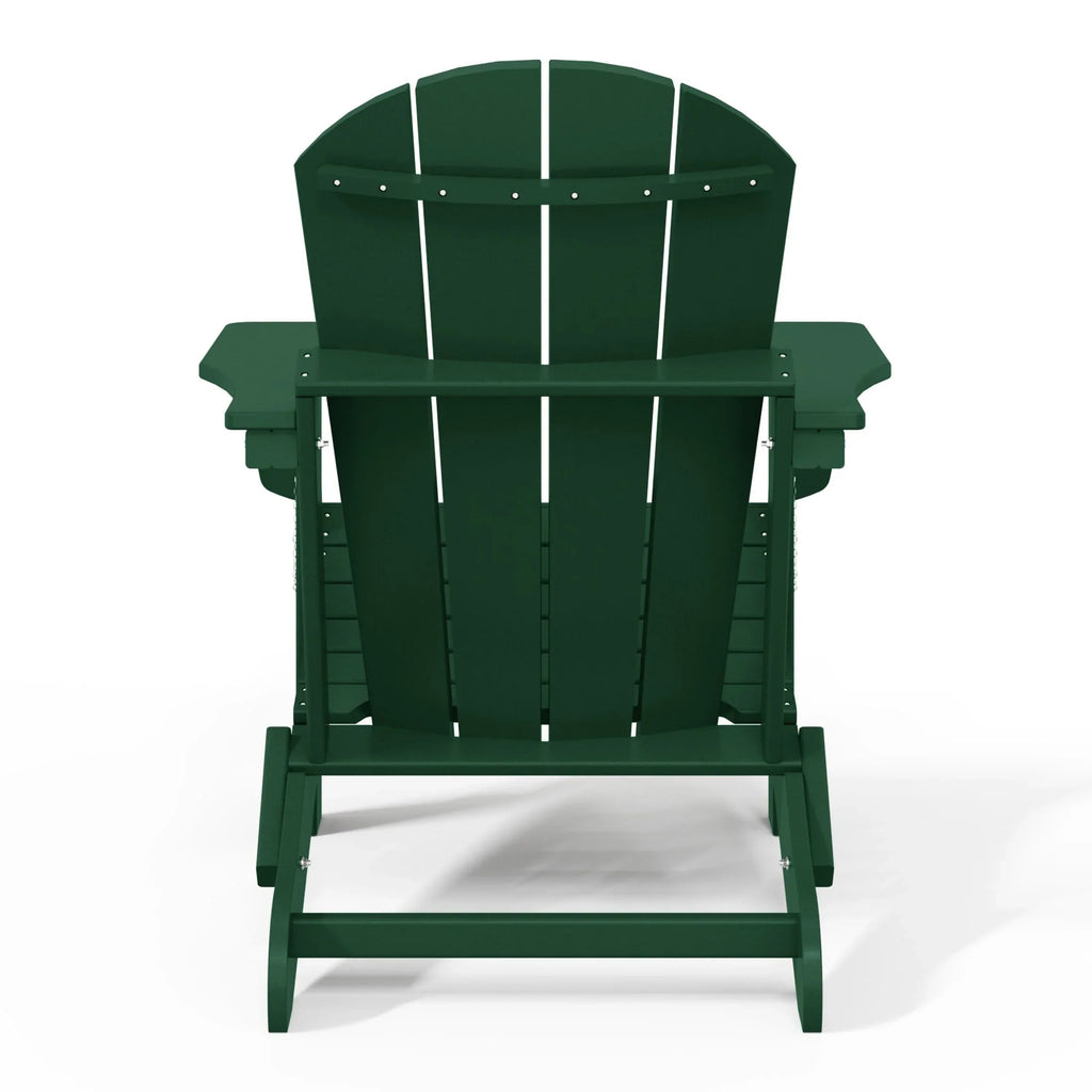 Chaise Adirondack pliante d'extérieur tout temps Polytrends Laguna résistante à la décoloration pour patio