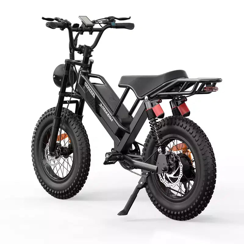 Vélo électrique Eilleo 20 Fat Tire, Moteur 750 W (920 W en pointe), 40 km/h, Autonomie 80-110 km, Batterie 48 V 15,6 Ah, Double Suspension, Shimano 7 vitesses