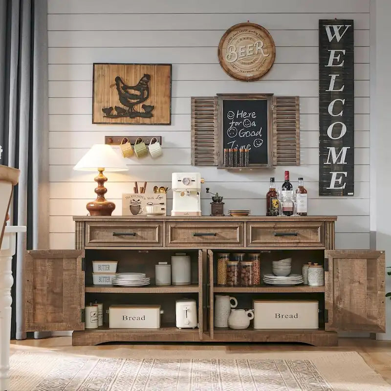 Buffet de ferme, Bar à café, Bar à vin pour salle à manger - S.O.