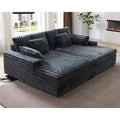 AMERLIFE Canapé double méridienne 93 po pour deux, canapé nuage avec assise profonde, coussins lombaires et accoudoirs larges, assemblage facile, fausse fourrure