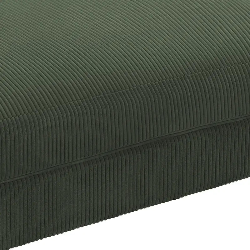 Pouffe d'appoint oversize en velours côtelé moderne
