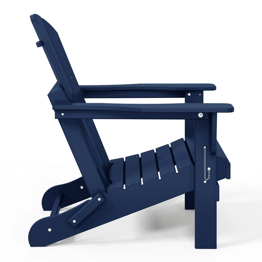 Chaise Adirondack pliante d'extérieur tout temps Polytrends Laguna résistante à la décoloration pour patio